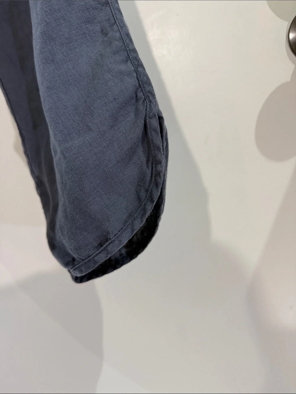 Caslon Charcoal Navy Drawstring Linen Pants